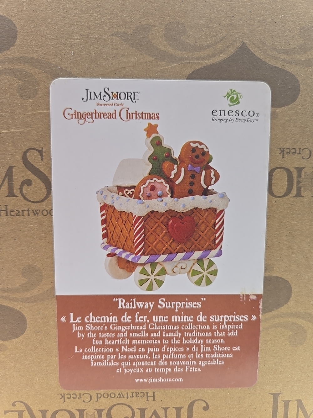 Jim Shore "Gingerbread Christmas" Train Engine And Railway Car Figurines - Picture 11 of 12